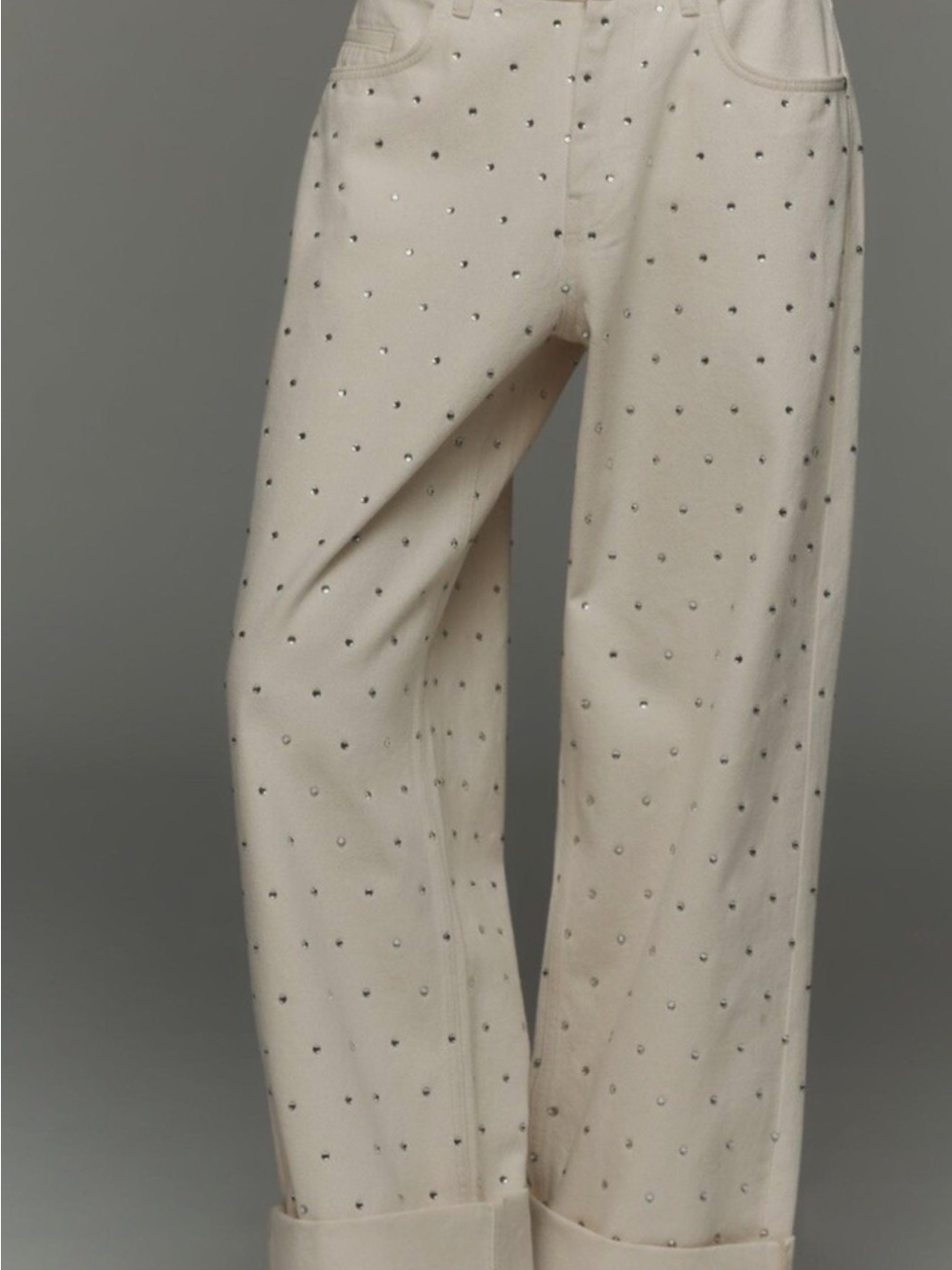 NWT Pilcro Austyn high-rise cuffed Wide-Leg Jeans